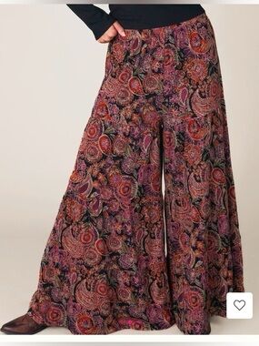 Natural Life Patti Knit paisley Palazzo Pants size XXL